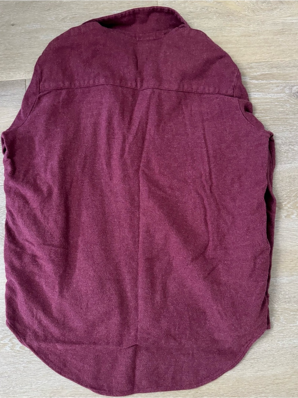 Madewell Burgundy Cotton Button-Down Shirt - Picture 6 of 7